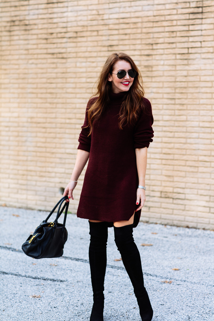 Sweater Dress And Boots