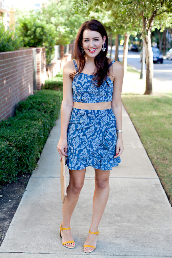 denim crop top