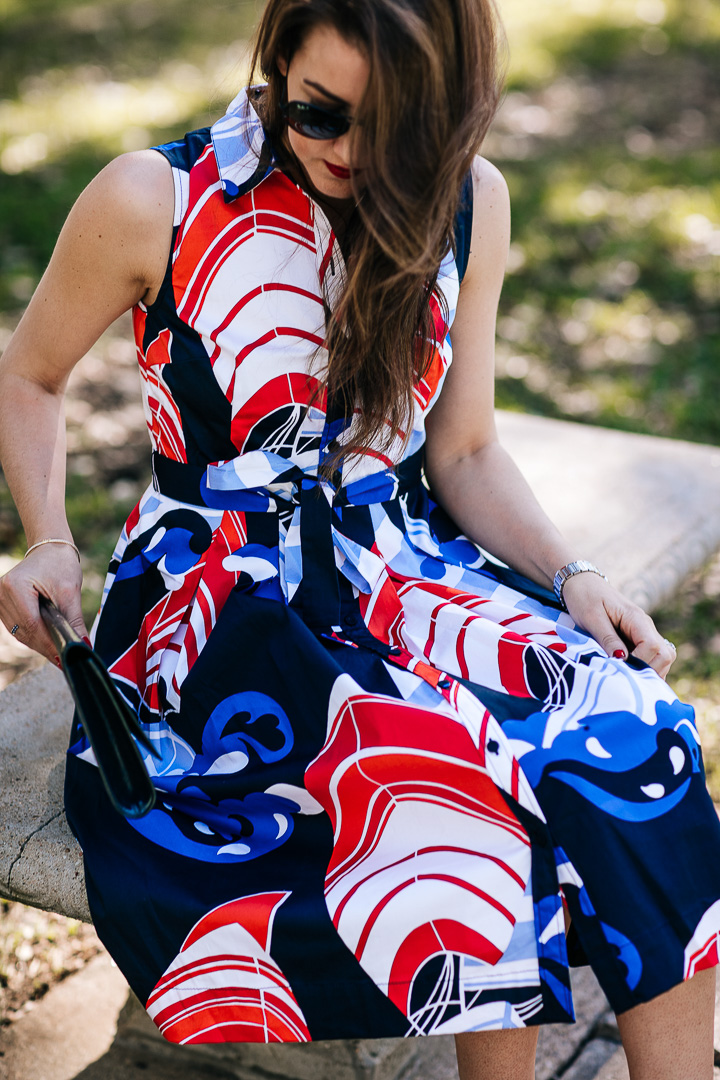 sailboat print dress shirt