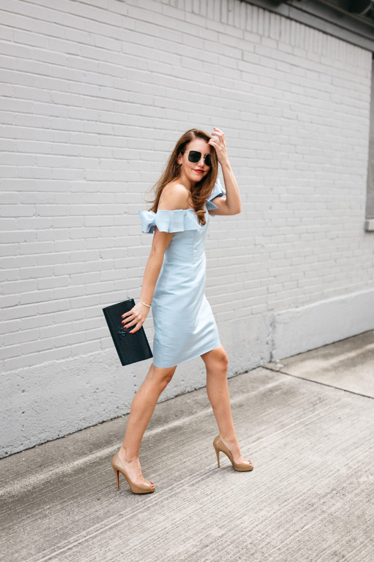 Blue Off the Shoulder dress